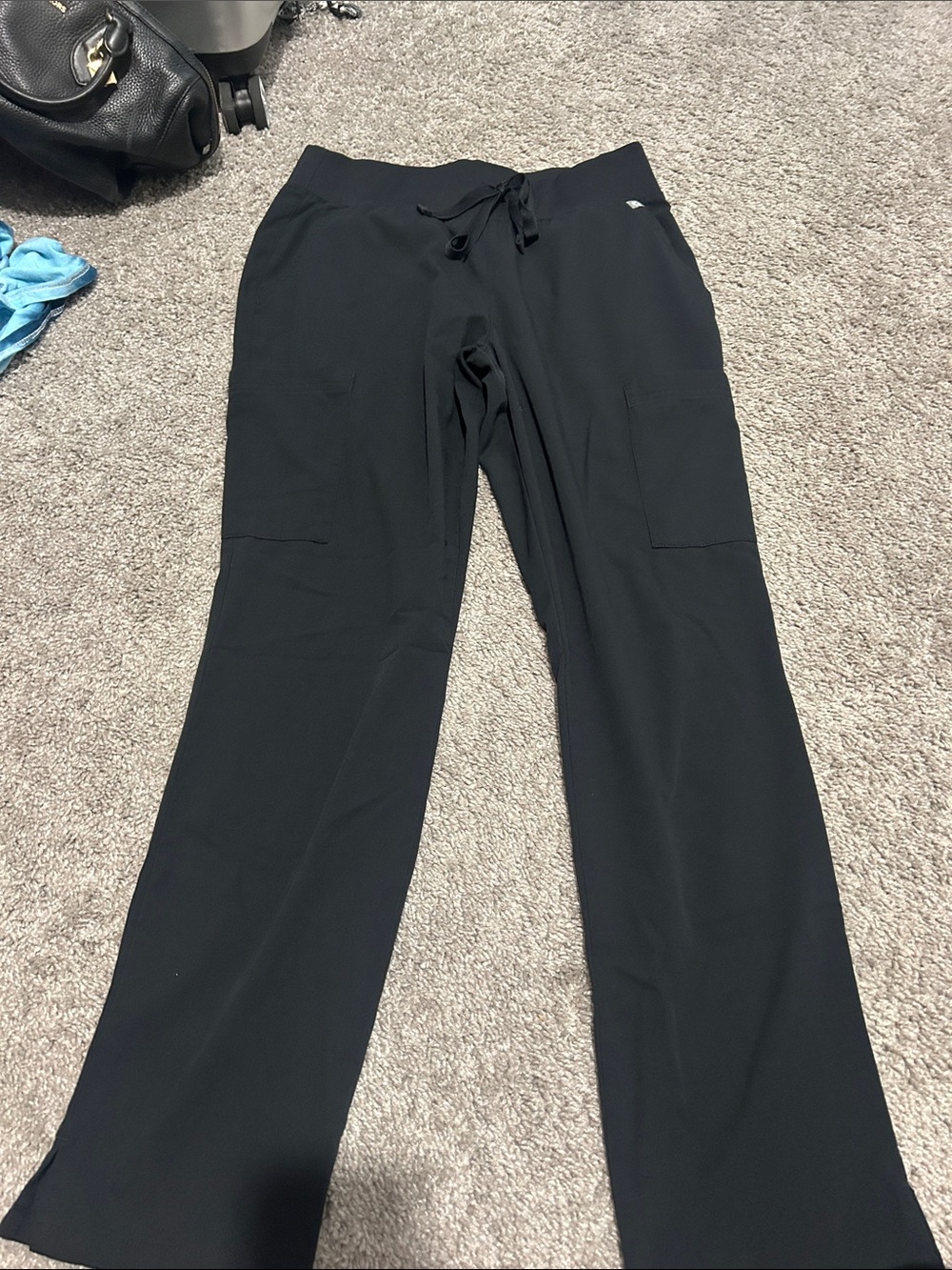 Hypothesis Black Drawstring Scrub Pants